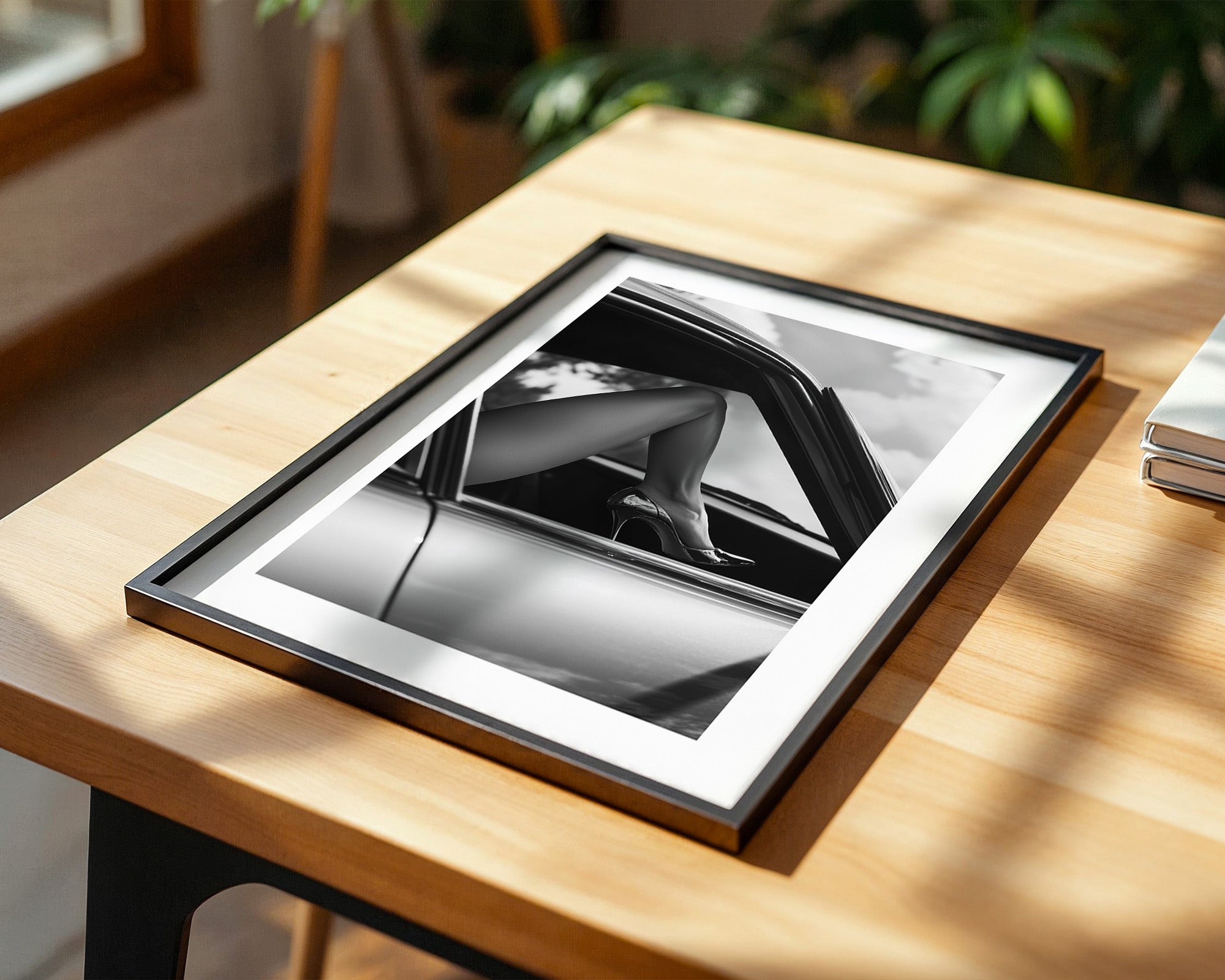 Auto Bein Graustufen Eleganz