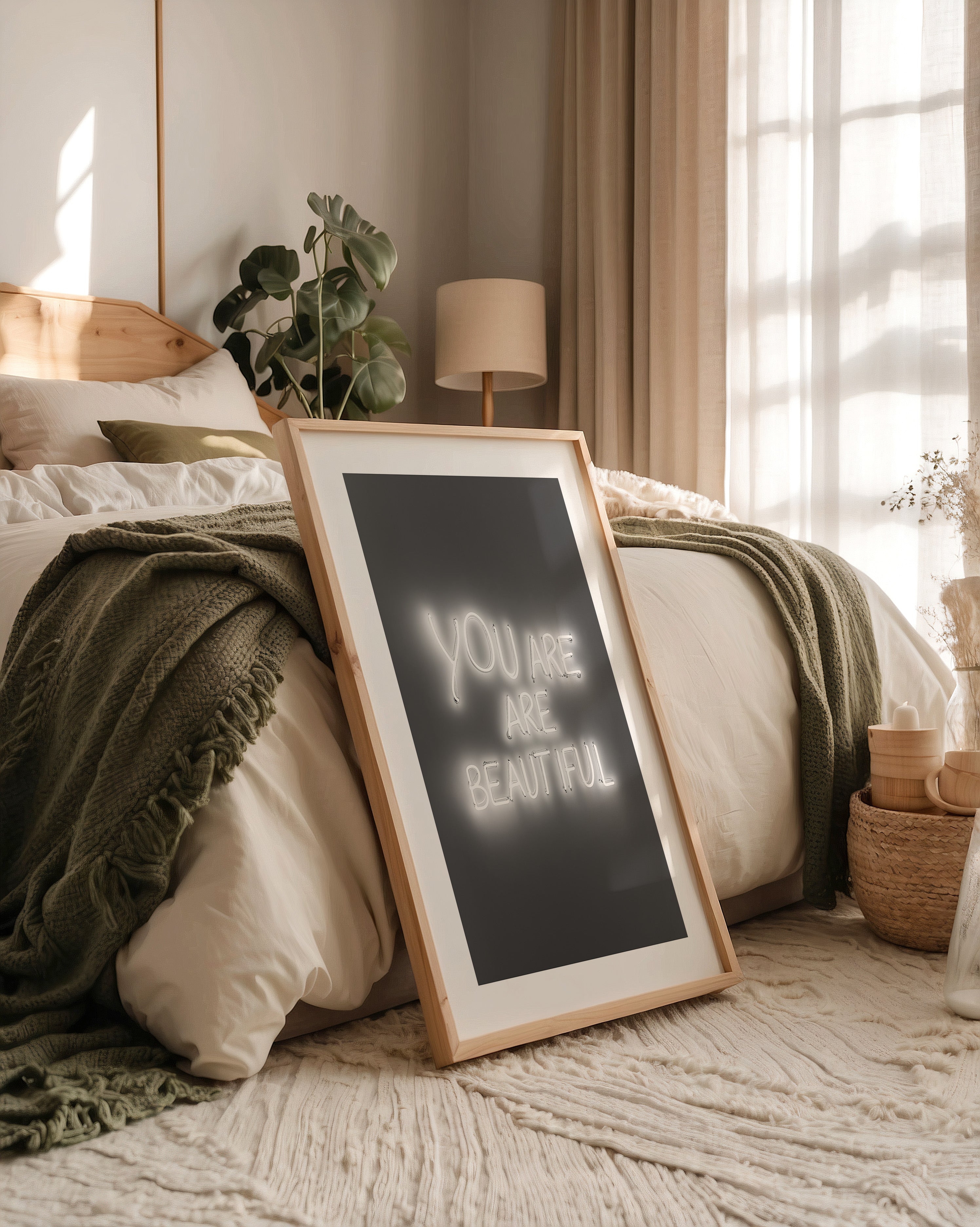 Neon Schriftzug Leuchtend Schwarzweiß