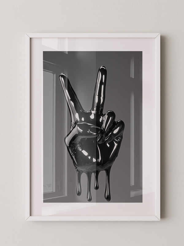 Schwarze Hand flüssig