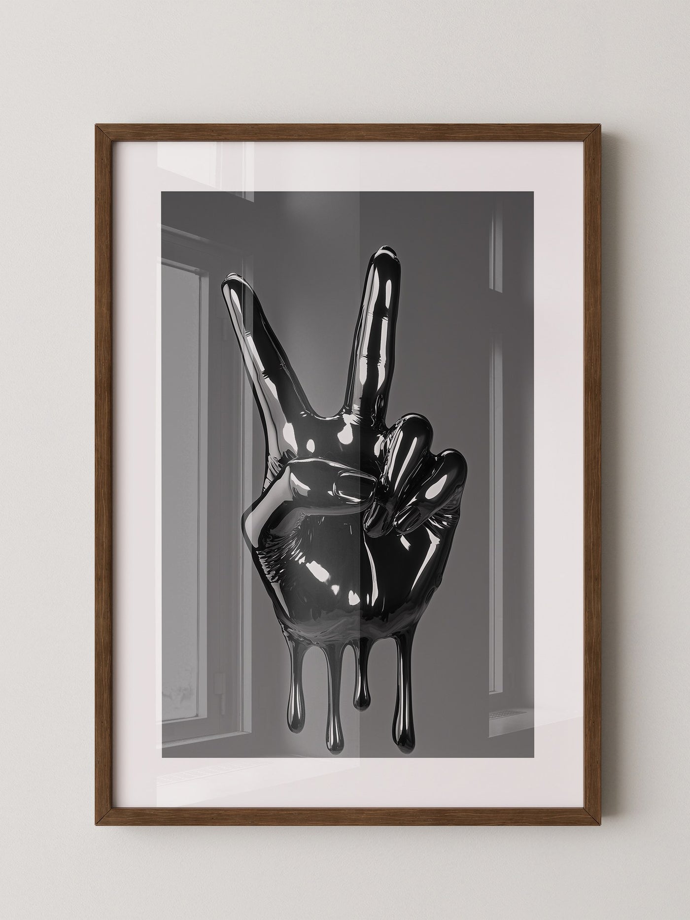 Schwarze Hand flüssig