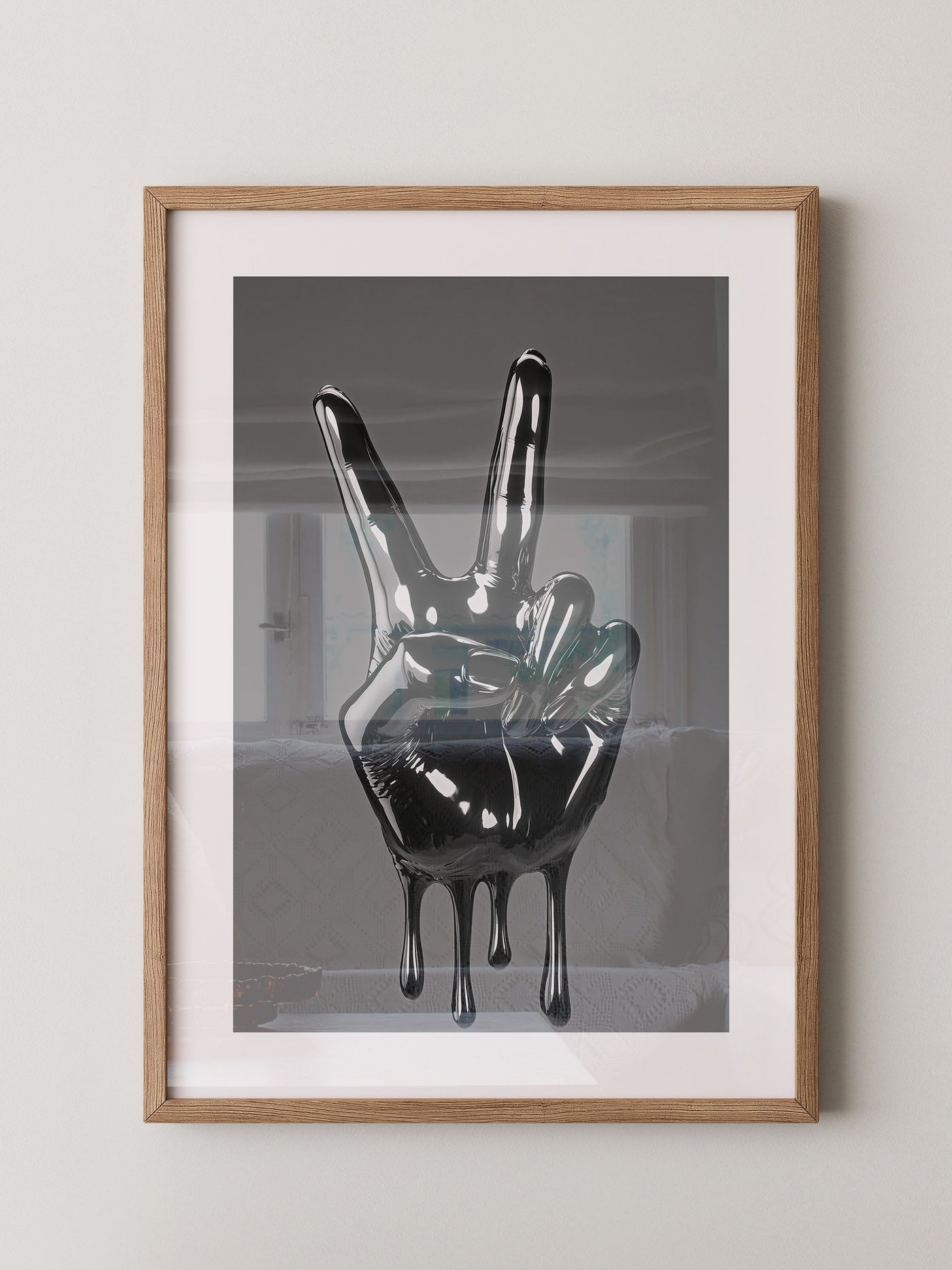 Schwarze Hand flüssig