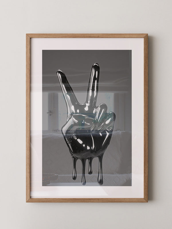 Schwarze Hand flüssig