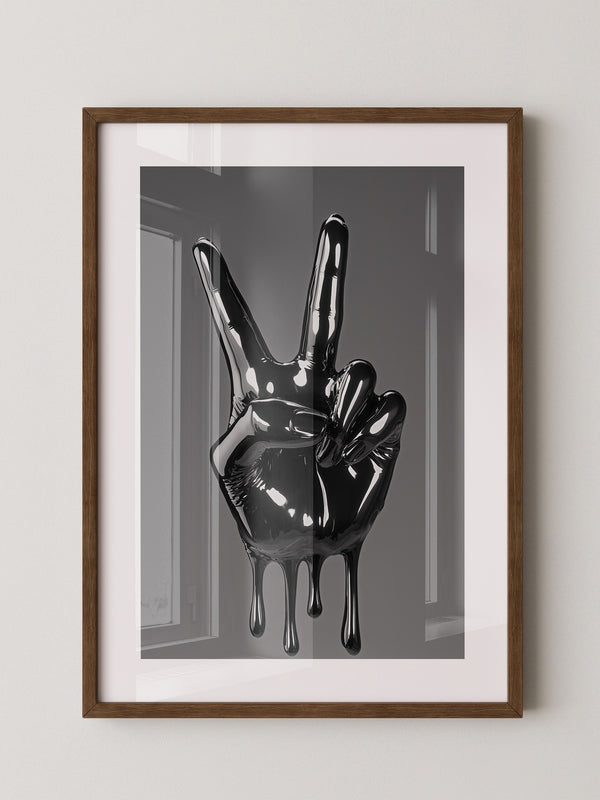 Schwarze Hand flüssig