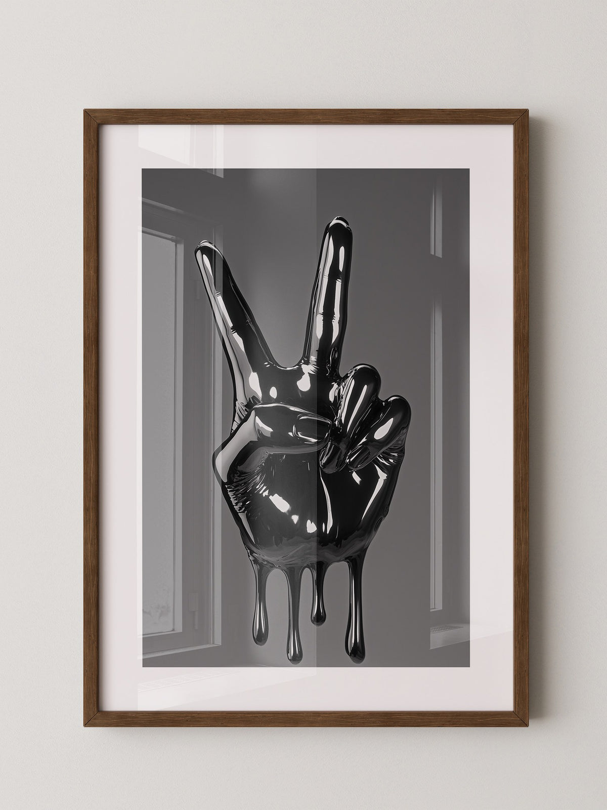 Schwarze Hand flüssig