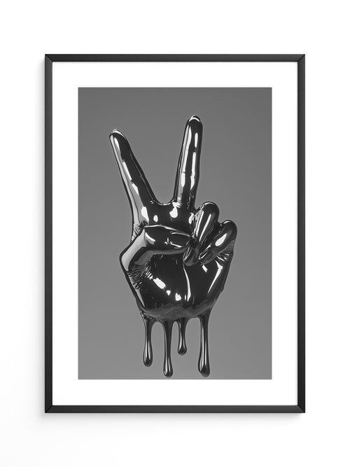 Schwarze Hand flüssig