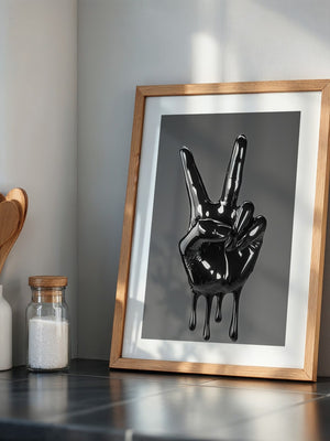 Schwarze Hand flüssig