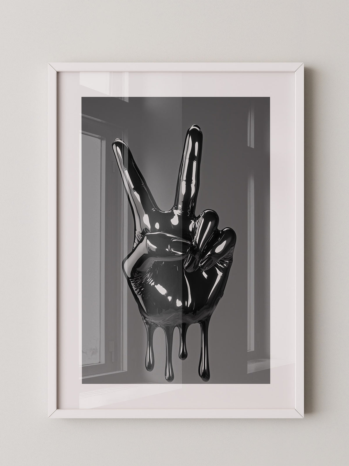 Schwarze Hand flüssig