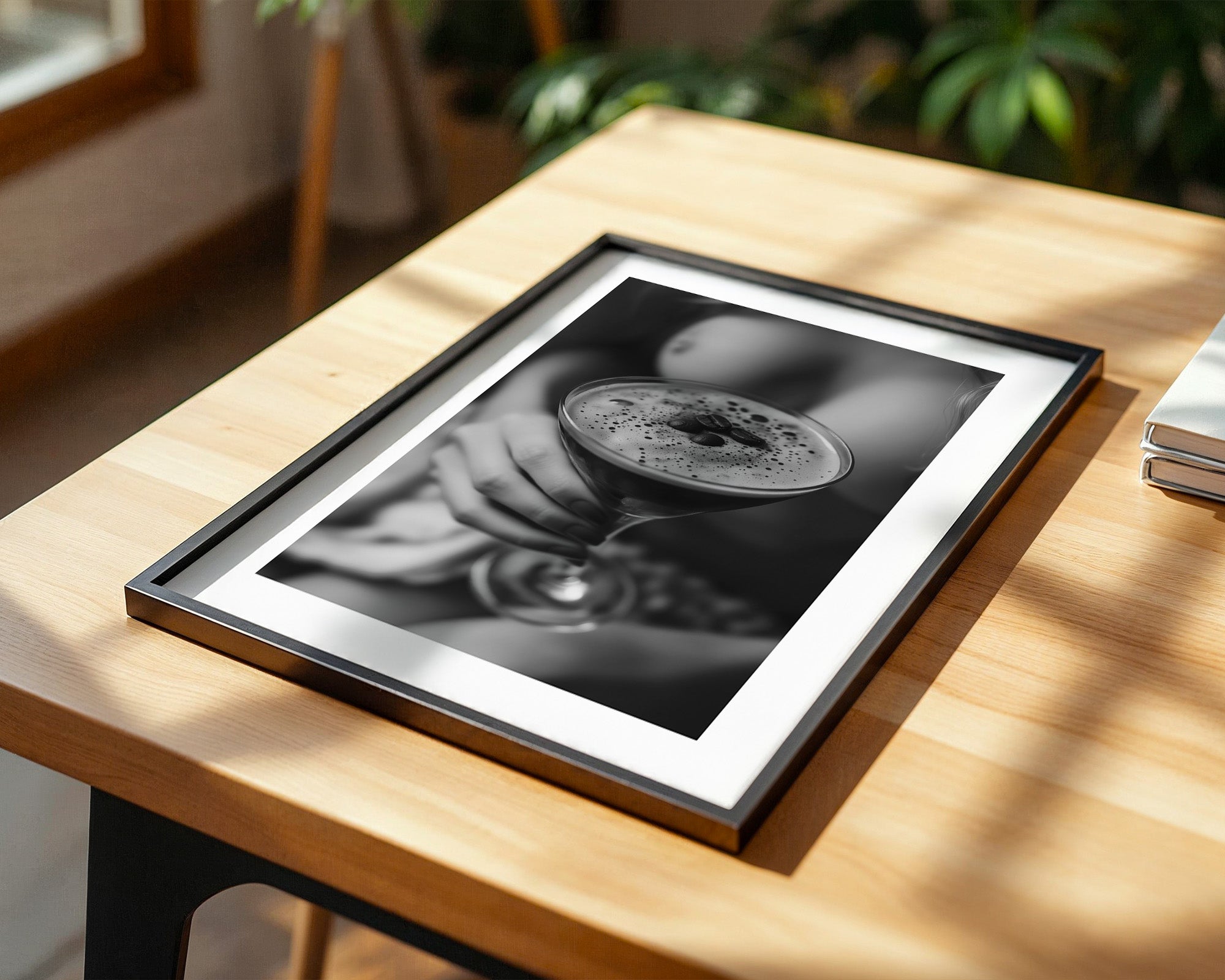 Espresso Martini Schwarzweiß