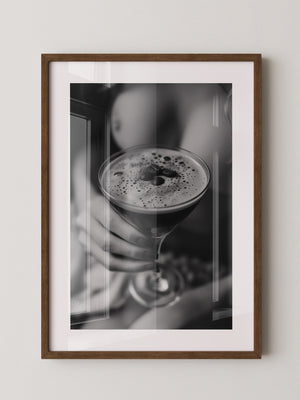 Espresso Martini Schwarzweiß