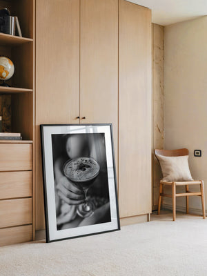 Espresso Martini Schwarzweiß