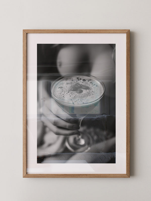 Espresso Martini Schwarzweiß