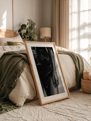 Schwarzes Satin Kleid Glamour