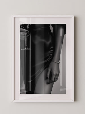 Schwarzes Satin Kleid Glamour