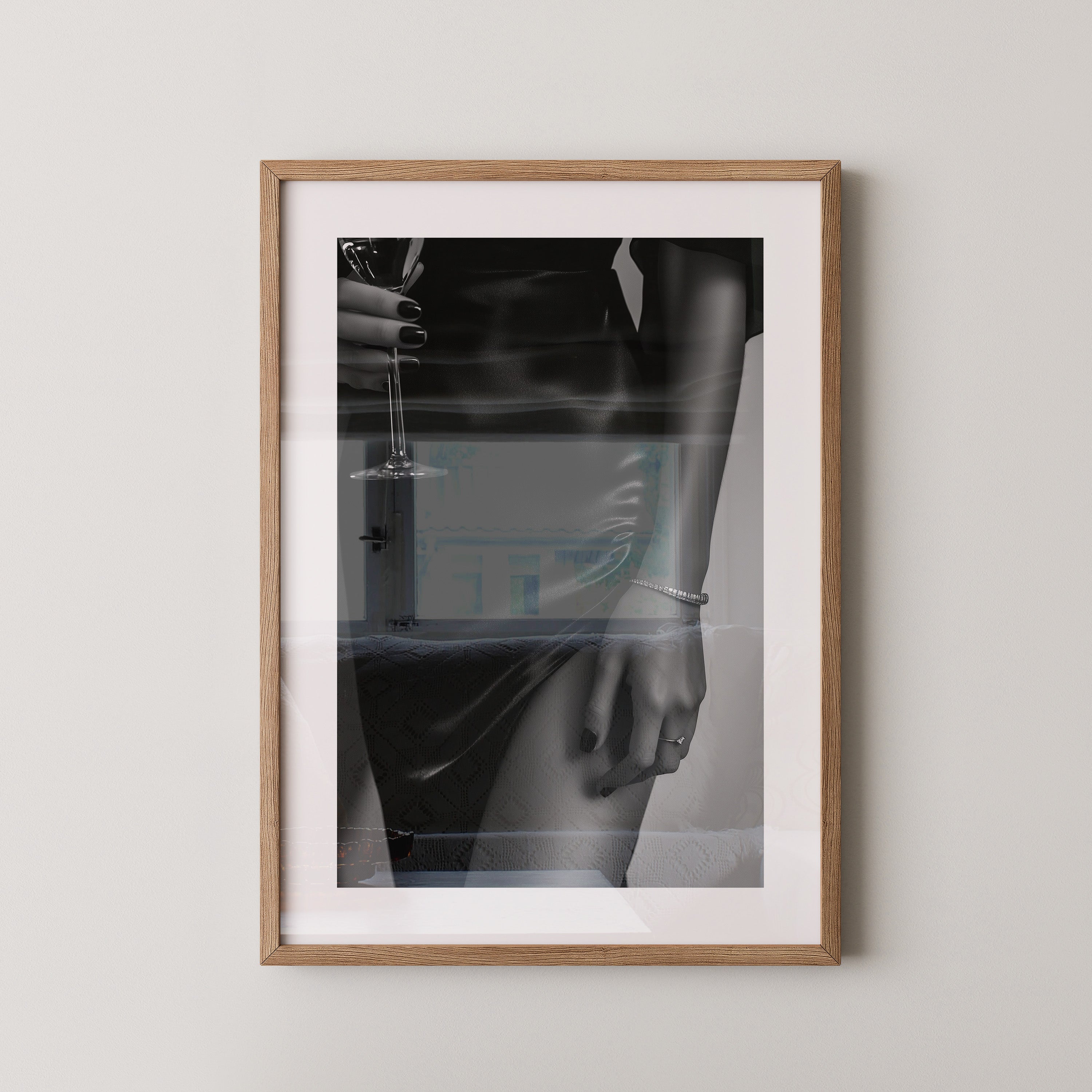 Schwarzes Satin Kleid Glamour