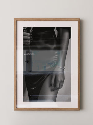 Schwarzes Satin Kleid Glamour