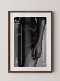 Schwarzes Satin Kleid Glamour