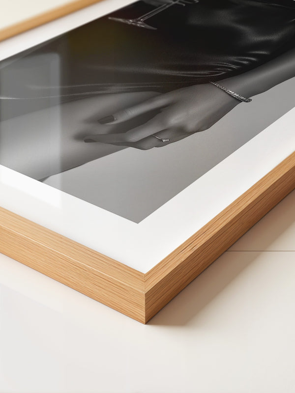 Schwarzes Satin Kleid Glamour