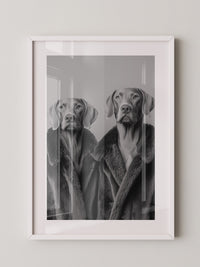 Hunde Pelzmantel Paar S/W