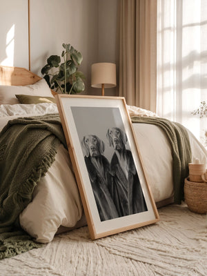 Hunde Pelzmantel Paar S/W