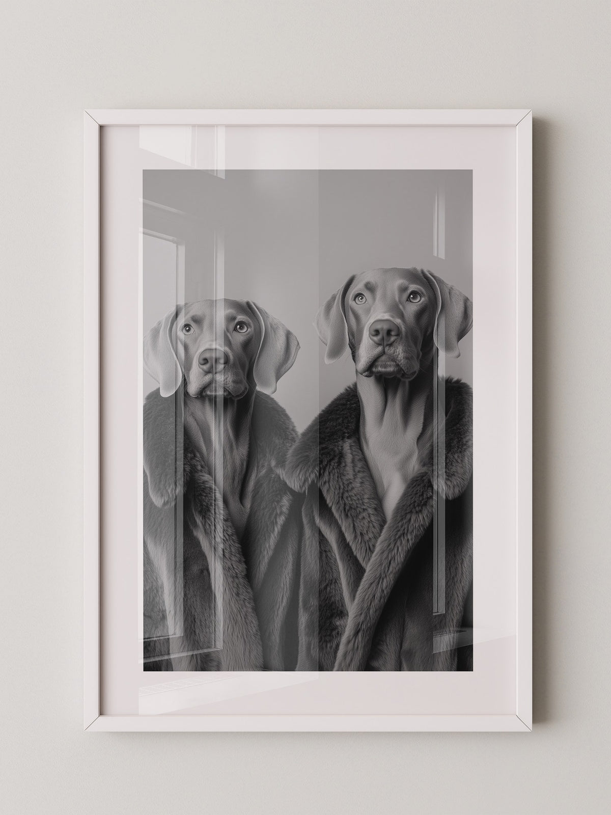 Hunde Pelzmantel Paar S/W
