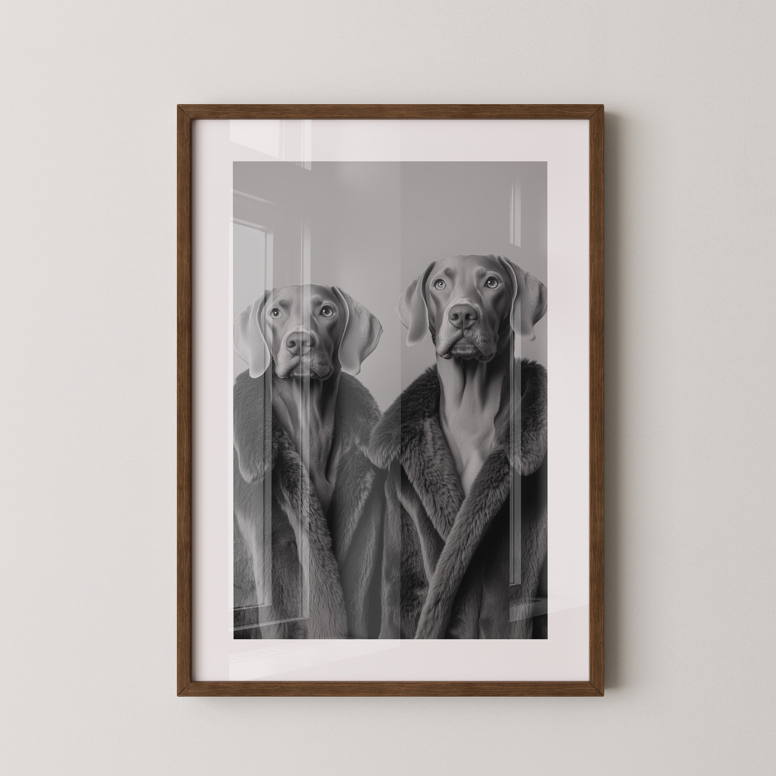 Hunde Pelzmantel Paar S/W