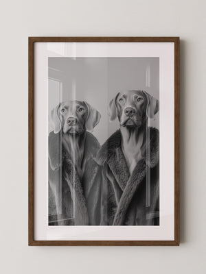 Hunde Pelzmantel Paar S/W