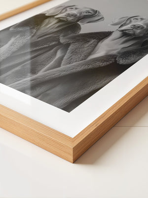 Hunde Pelzmantel Paar S/W