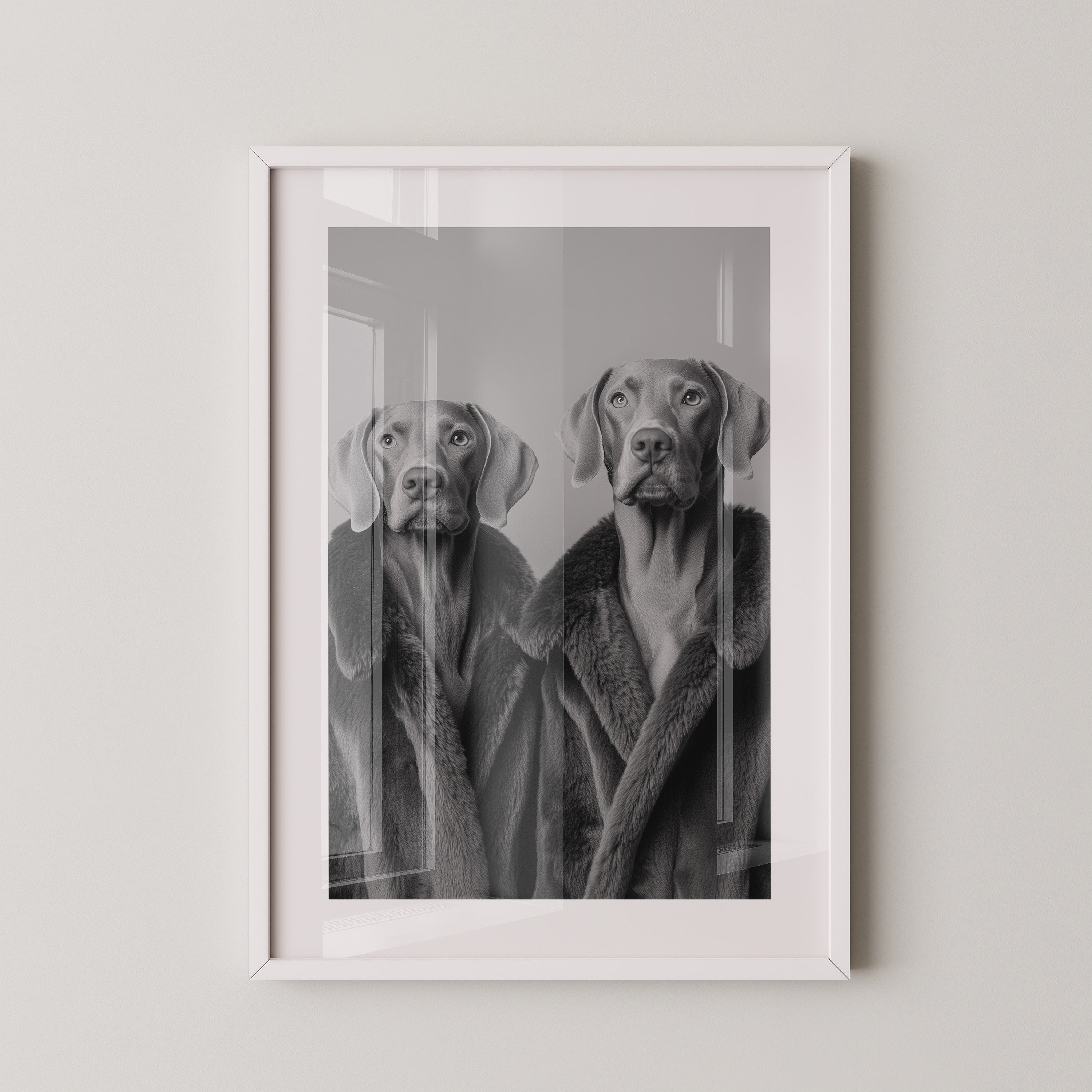 Hunde Pelzmantel Paar S/W