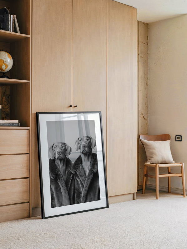 Hunde Pelzmantel Paar S/W