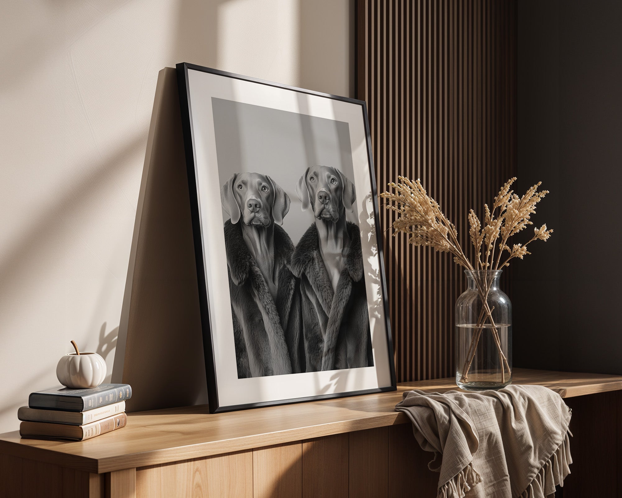 Hunde Pelzmantel Paar S/W