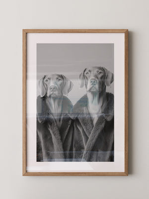 Hunde Pelzmantel Paar S/W