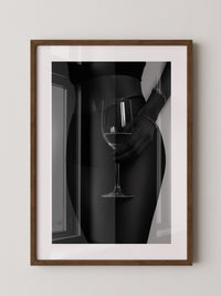 Weinglas Eleganz Schwarzweiß