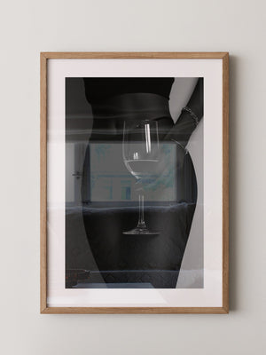 Weinglas Eleganz Schwarzweiß