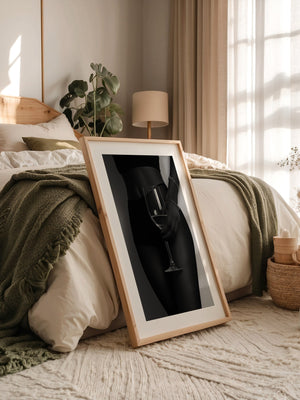 Weinglas Eleganz Schwarzweiß