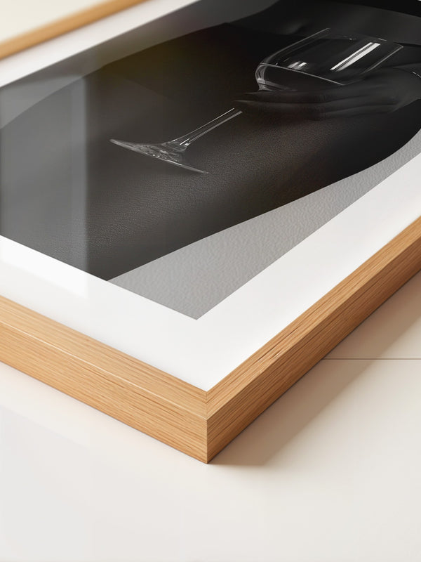 Weinglas Eleganz Schwarzweiß