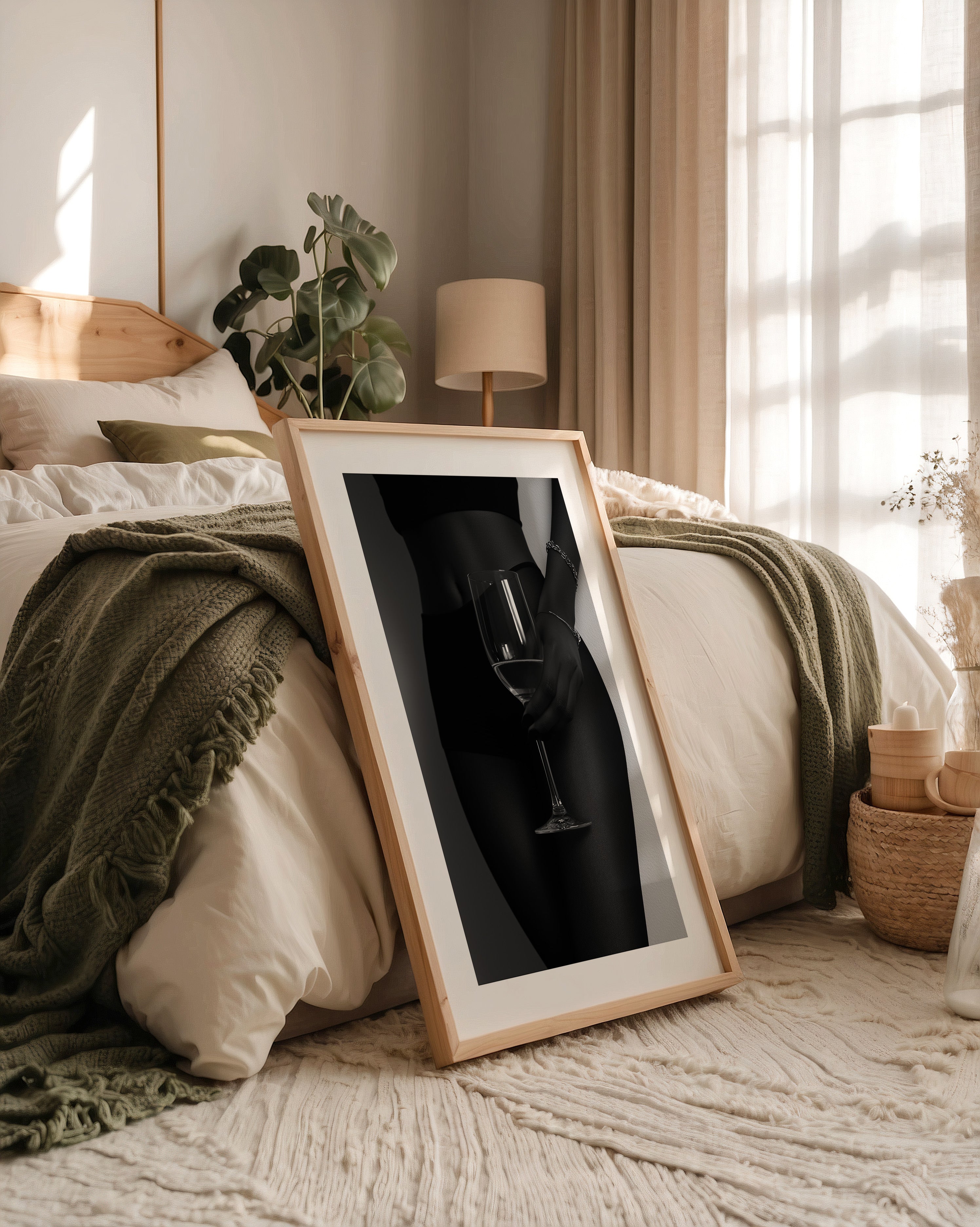 Weinglas Eleganz Schwarzweiß