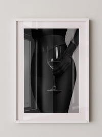 Weinglas Eleganz Schwarzweiß