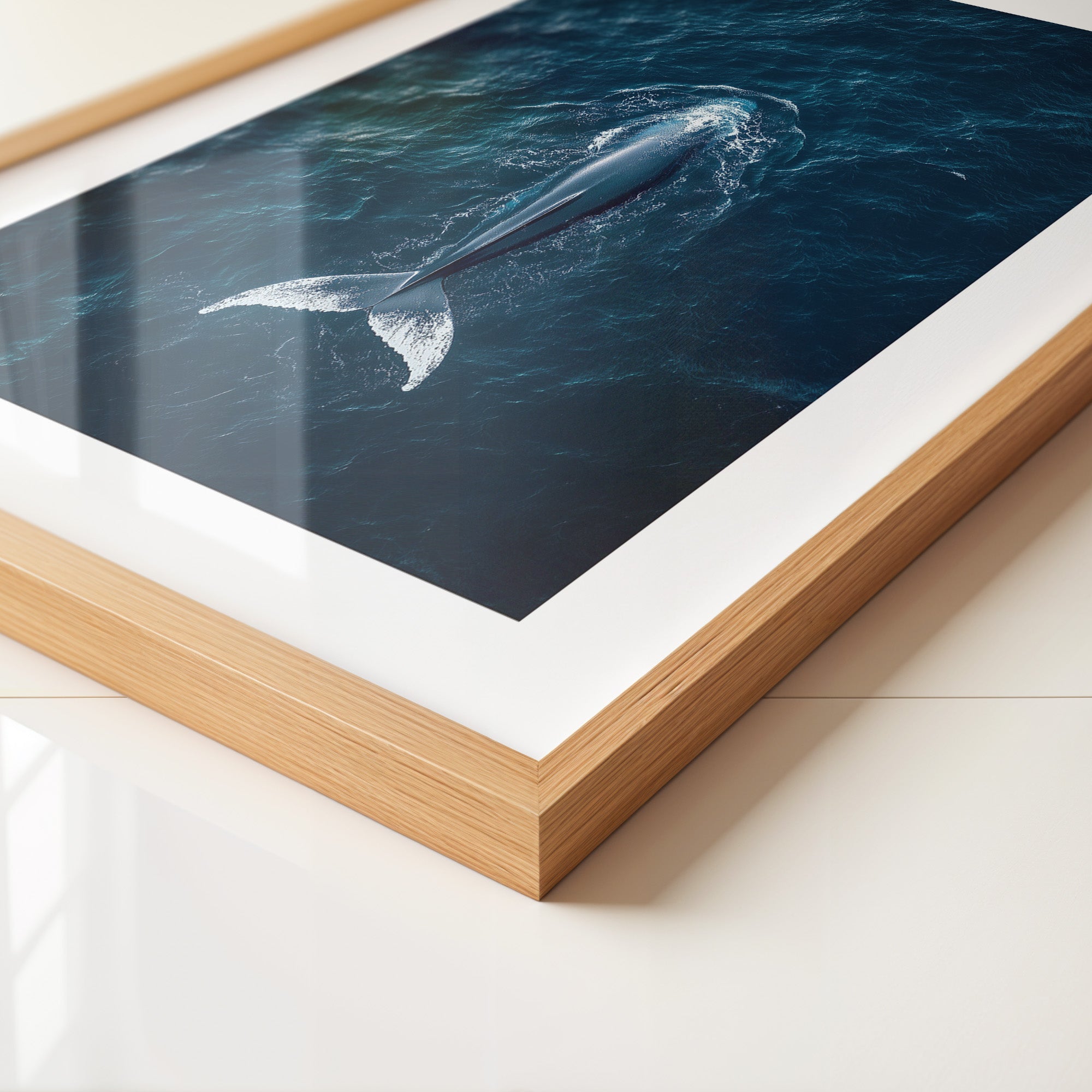 Wal im Ozean Draufsicht