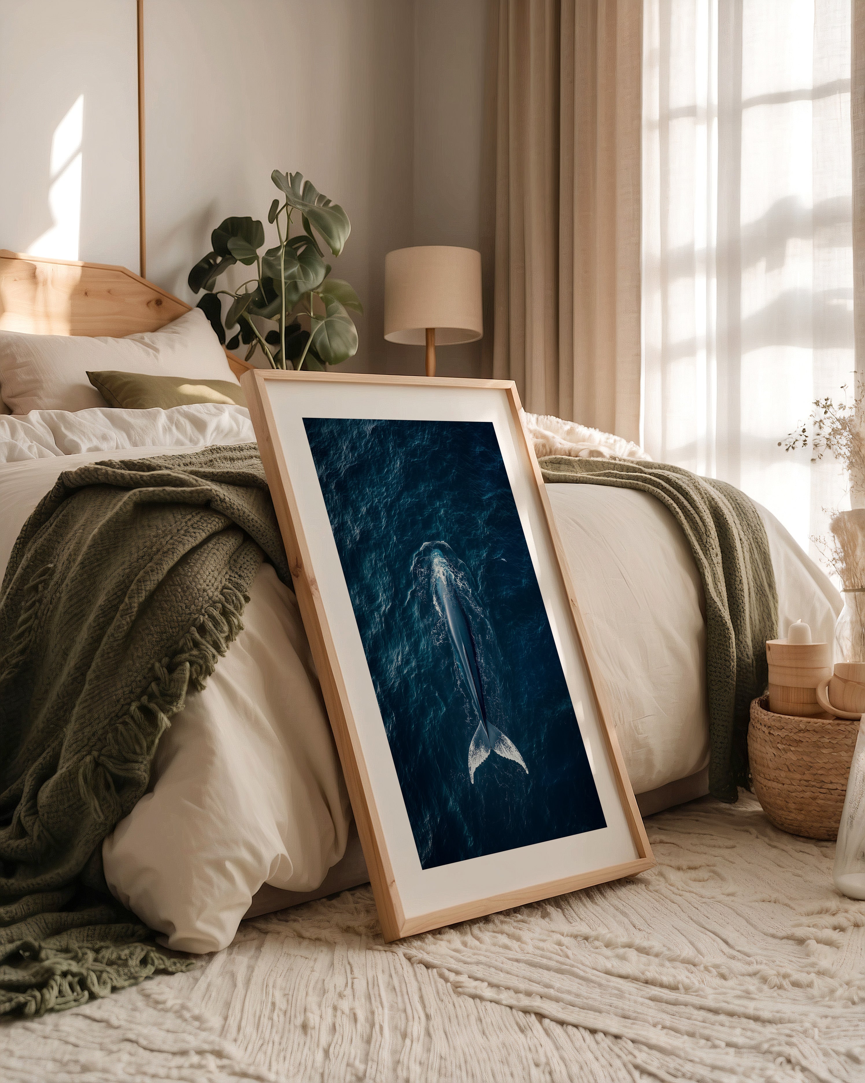 Wal im Ozean Draufsicht