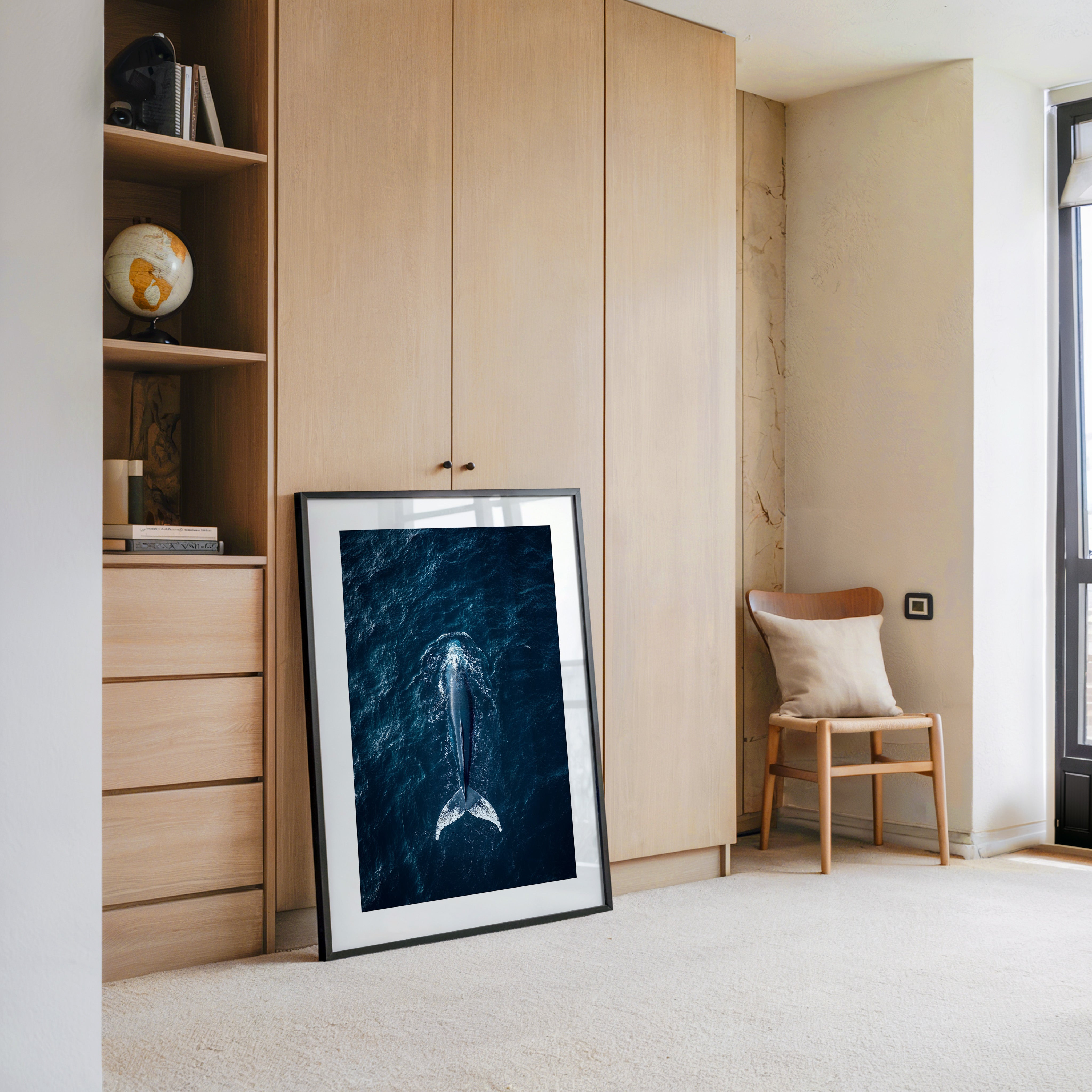 Wal im Ozean Draufsicht