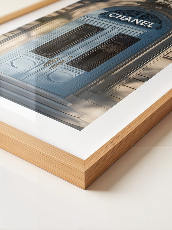 Eingangstür Pastell Schattenmuster