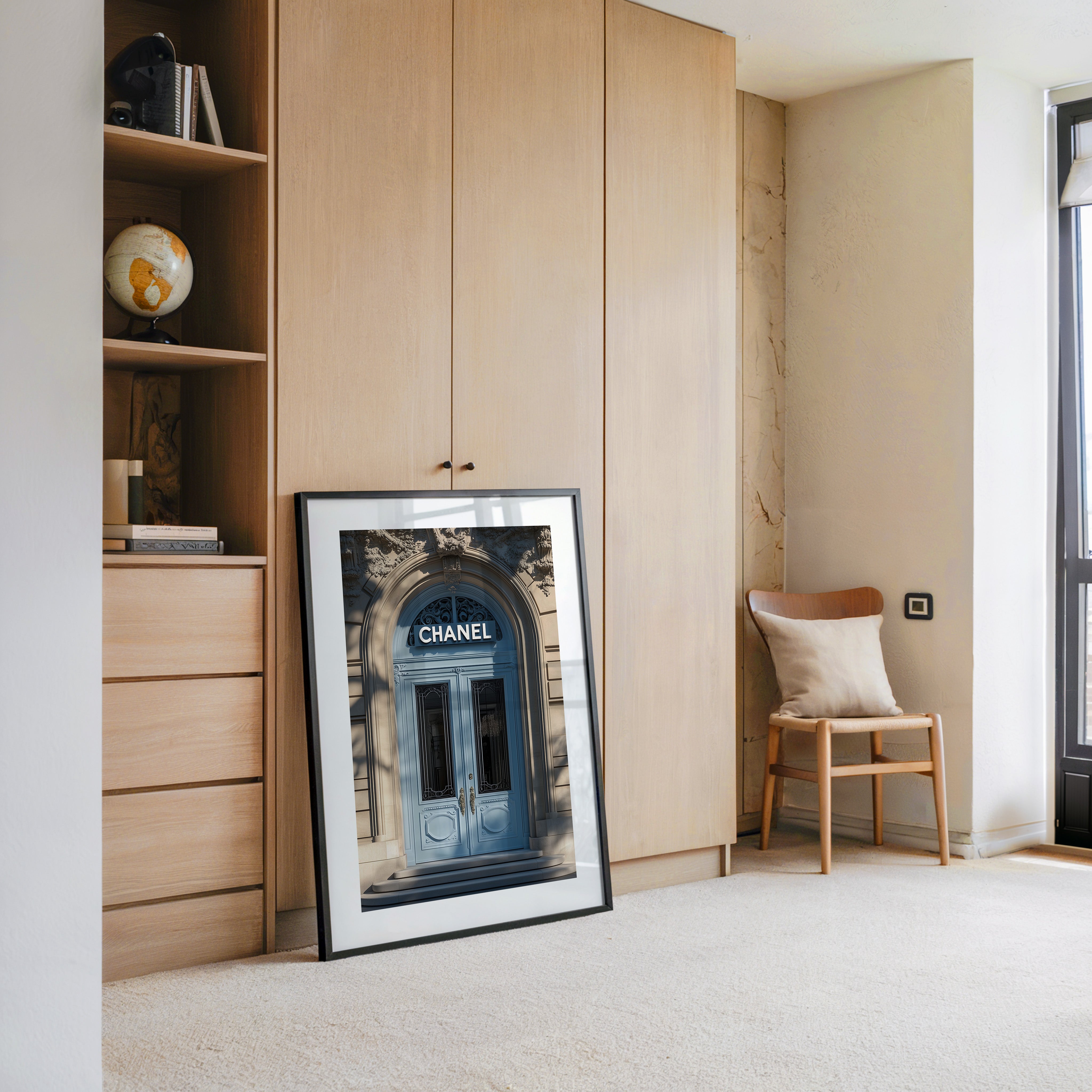 Eingangstür Pastell Schattenmuster