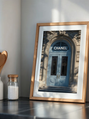 Eingangstür Pastell Schattenmuster