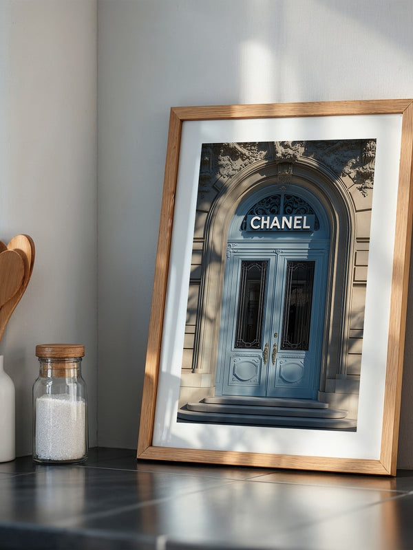 Eingangstür Pastell Schattenmuster