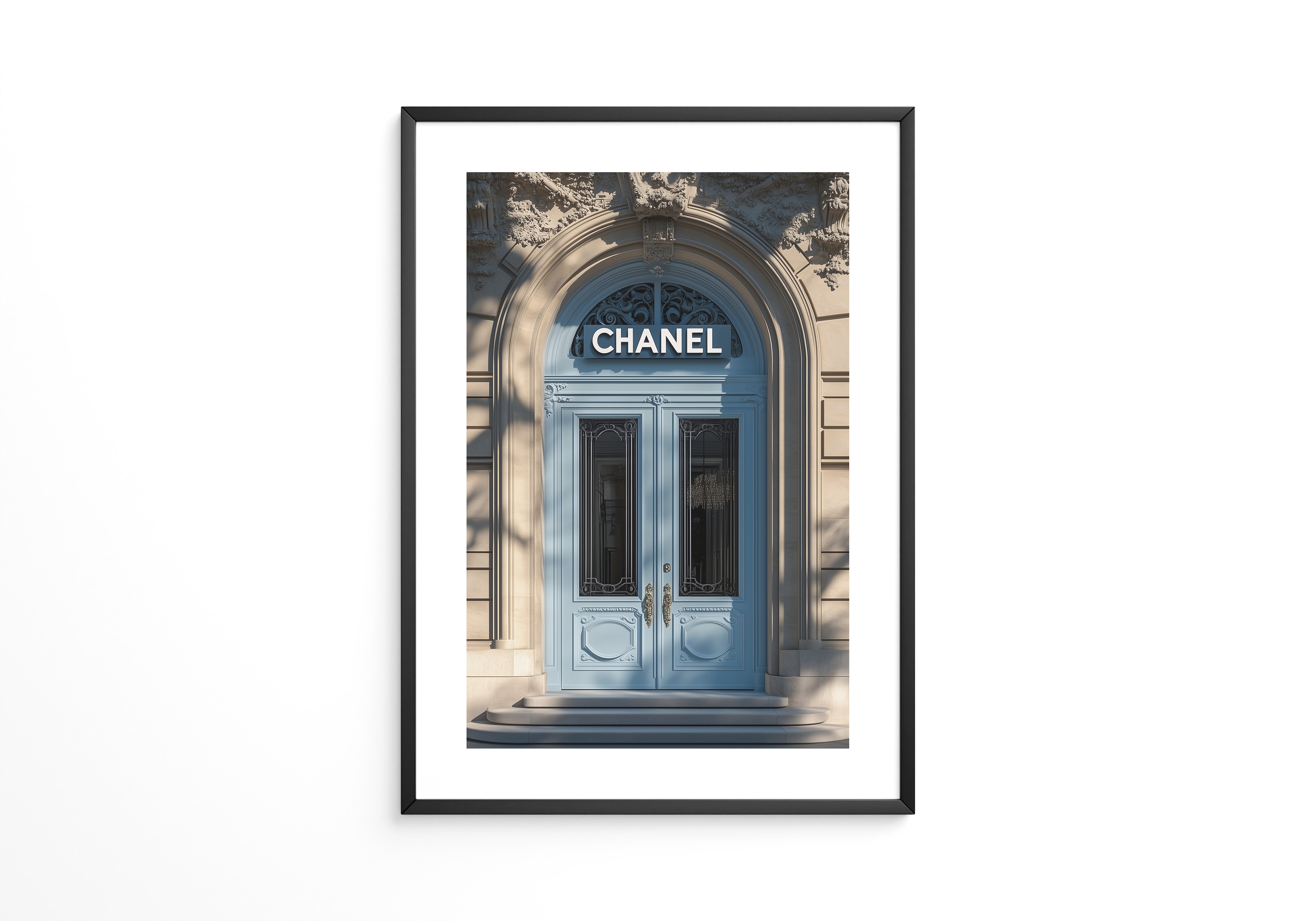 Eingangstür Pastell Schattenmuster