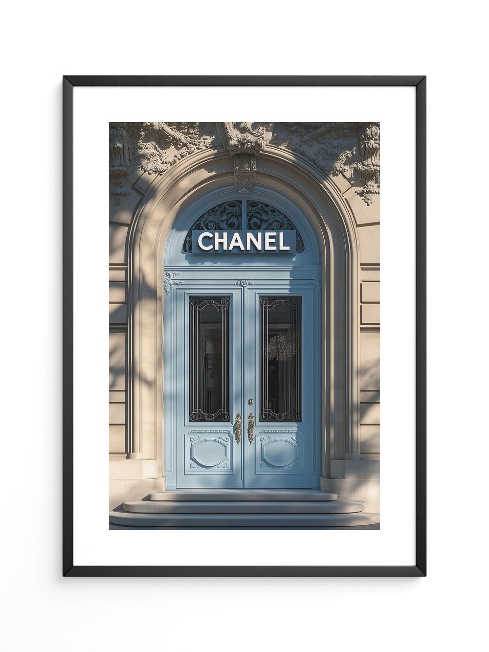 Eingangstür Pastell Schattenmuster