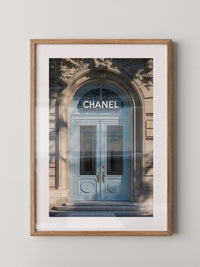 Eingangstür Pastell Schattenmuster