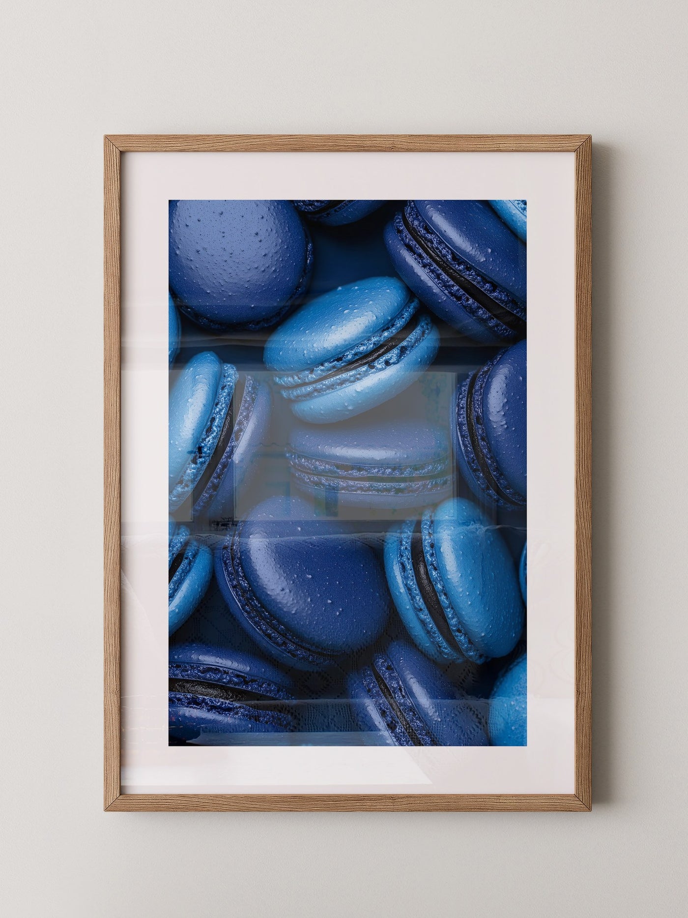 Blaue Macarons Nahaufnahme