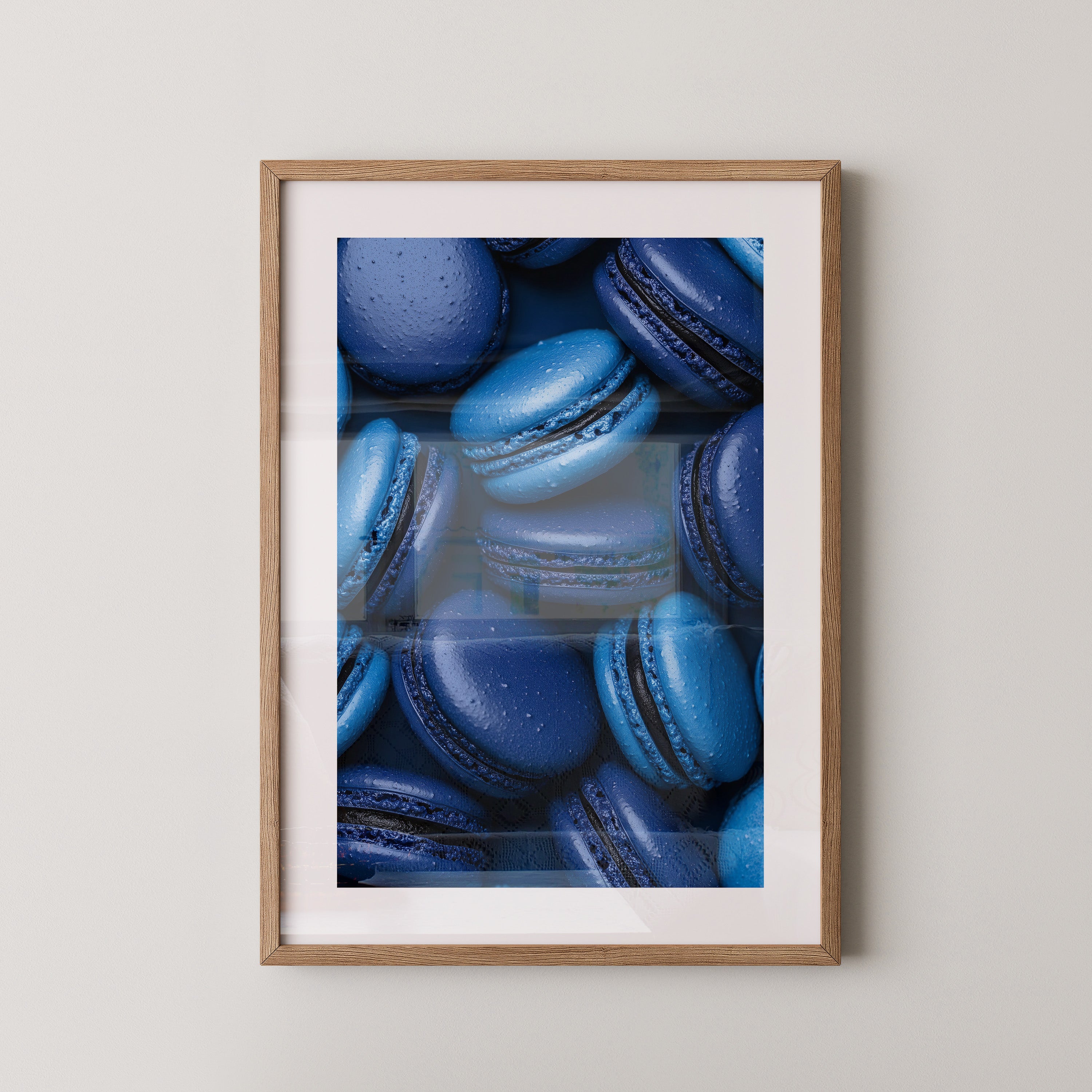 Blaue Macarons Nahaufnahme