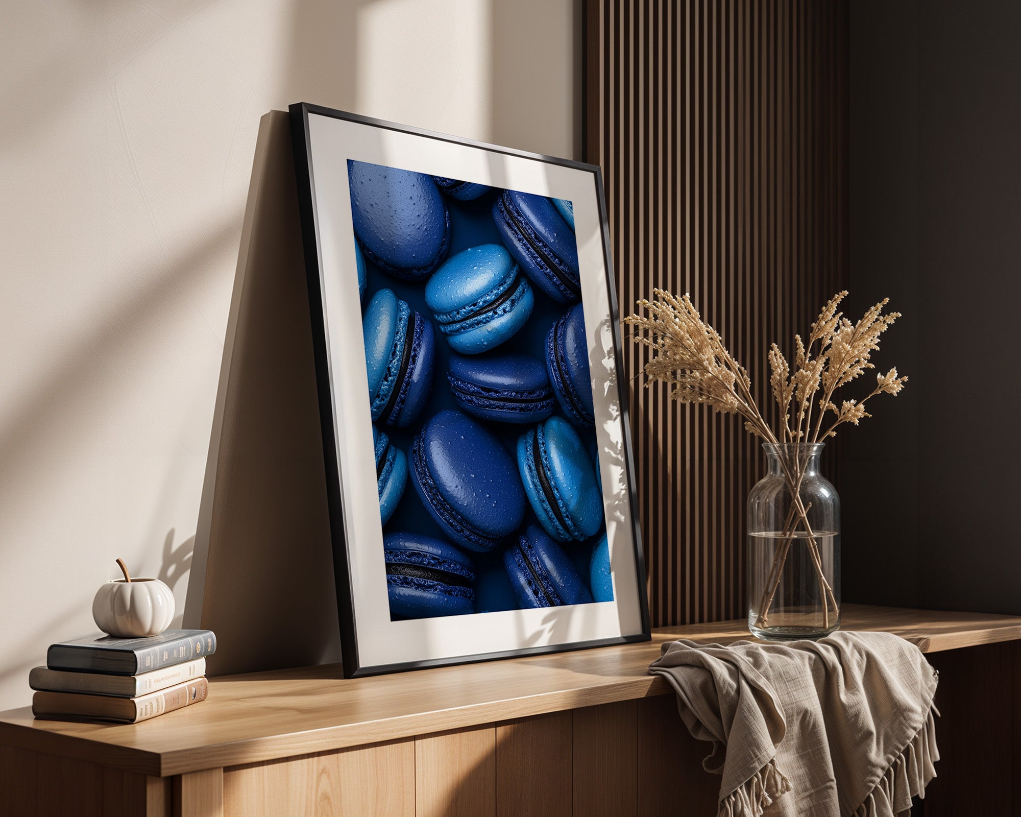 Blaue Macarons Nahaufnahme